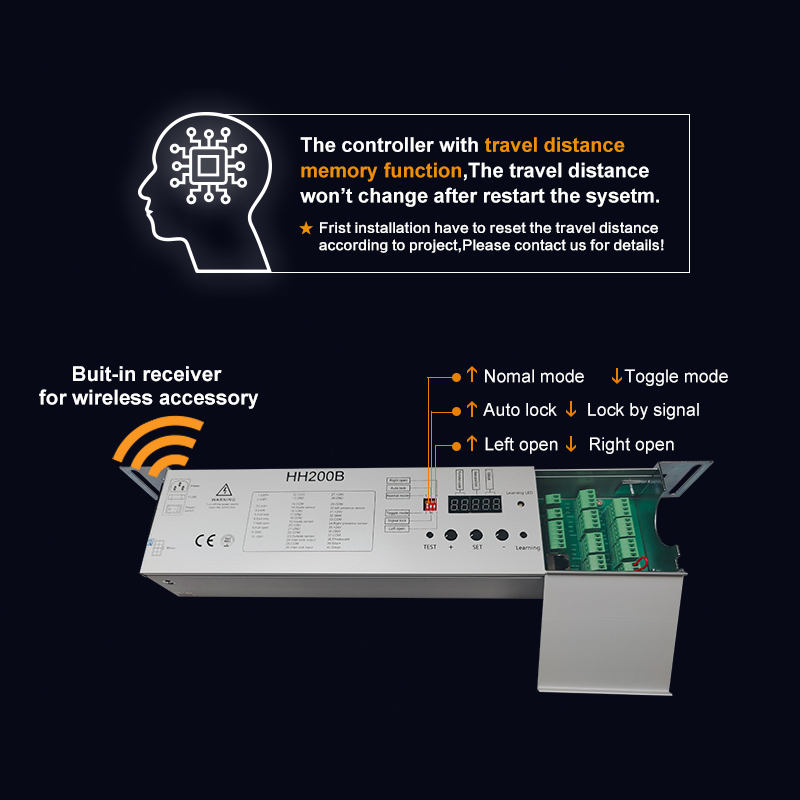 DTSC2000 Hochwertiges automatisches Teleskop-Schiebetürsystem mit intelligentem Sensor und automatischem Schiebetürsystem